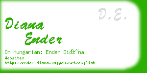 diana ender business card